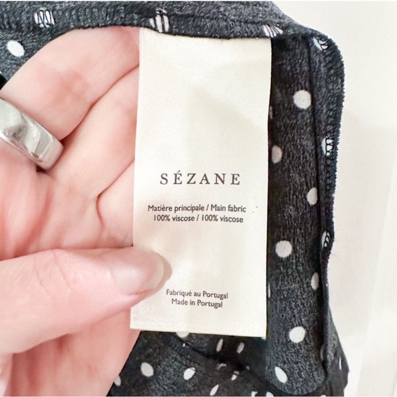 Sezane Alicia Skirt Black Polka Dots - Picture 4 of 7